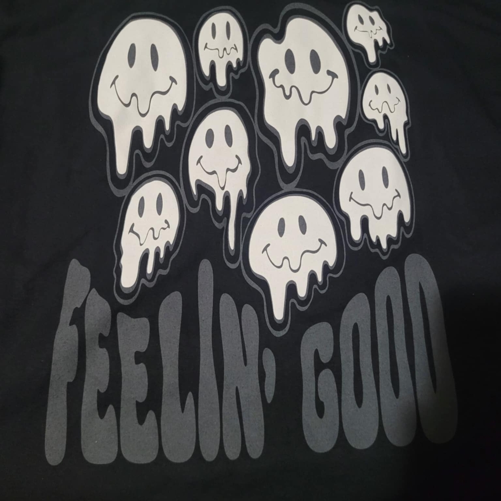 Eighty Eight Black Tee with White Ghost Logo HALLOWEEN